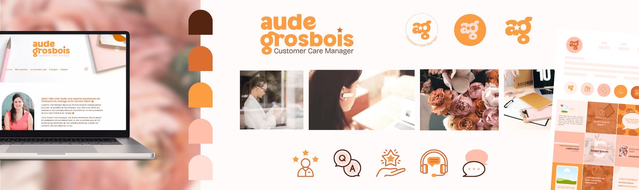 Aude Grosbois Présentation de l'identité visuelle de Aude Grosbois, Customer Care Manager