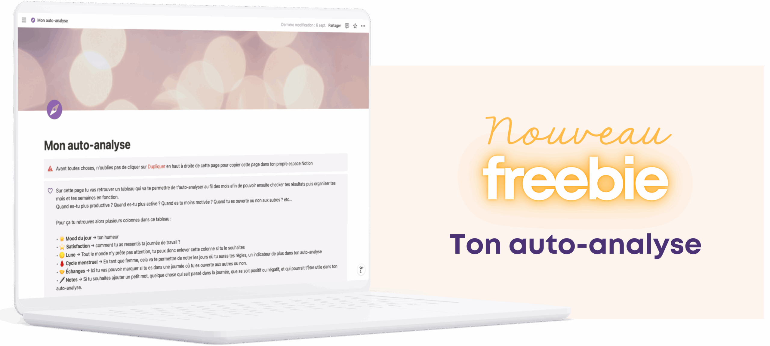 Freebie - Mon auto analyse - par Studio Azana