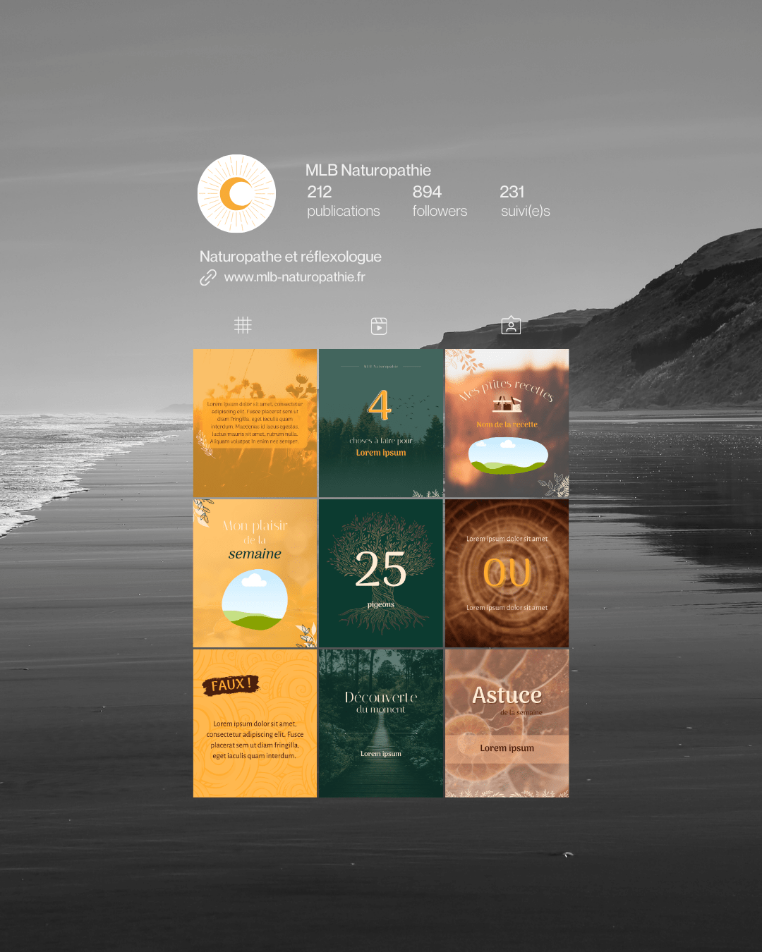 MLB Naturopathie - visuels instagram