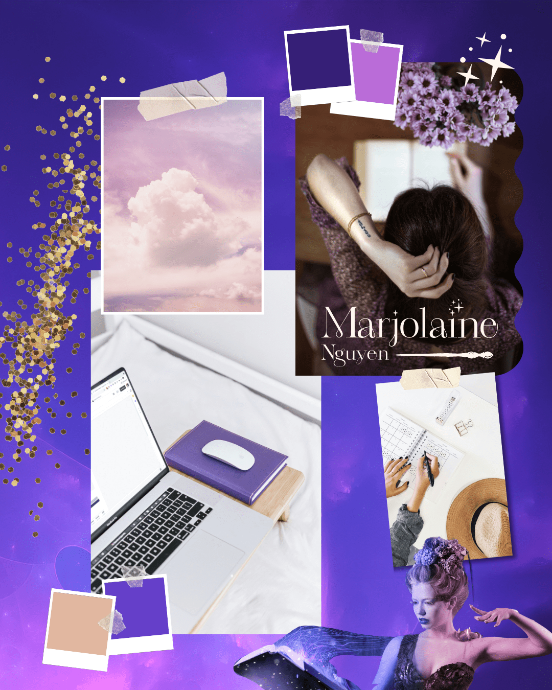 Marjolaine Nguyen - identité visuelle brandboard Présentation de l'identité visuelle de Aude Grosbois, Customer Care Manager