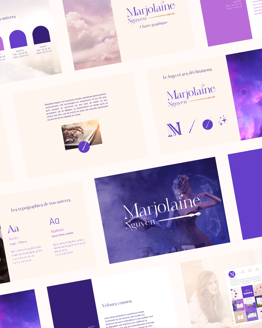 Marjolaine Nguyen - identité visuelle Présentation de l'identité visuelle de Aude Grosbois, Customer Care Manager