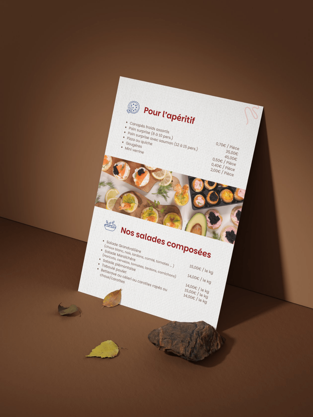Boucherie Bulle - carte traiteur mockup