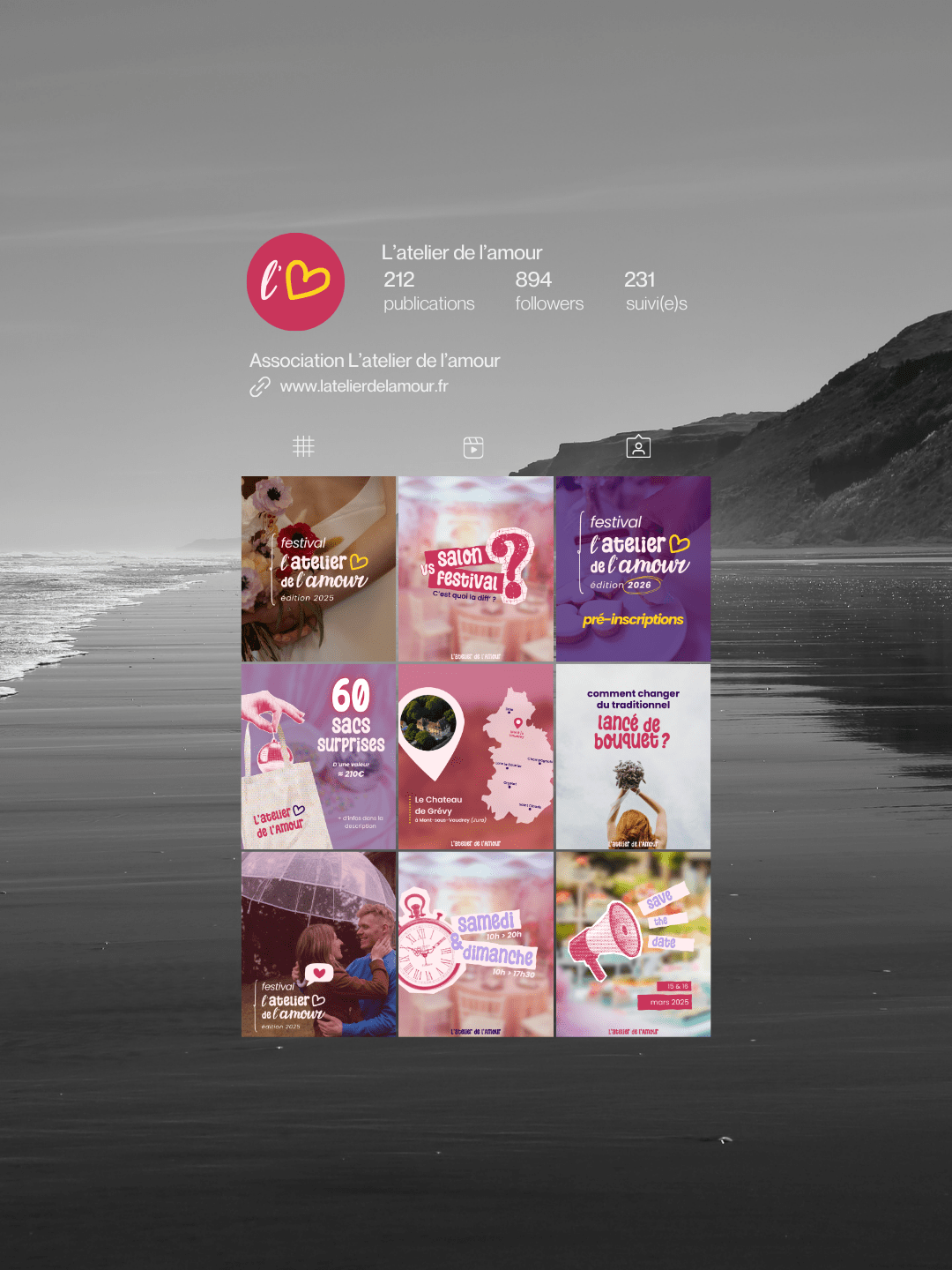 L'atelier de l'amour - visuels instagram